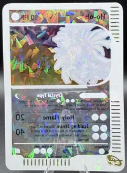 2003 Pokemon Ho-Oh Box Topper Crystal Type Reverse Holo Jumbo Promo 011/012 MP - Image 2