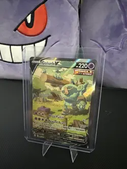Pokemon TCG Golurk V 182/203 Evolving Skies Alt Art NM/M Full Art Ultra Rare - Image 1