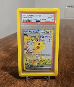 2024 POKEMON EN SURGING SPARKS SPECIAL ILLUSTRATION RARE PIKACHU EX PSA 10 #238 - Image 4