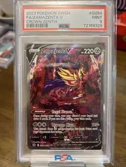 PSA 9 2023 Pokemon Crown Zenith Zamazenta V Full Art #GG54/GG70 - Image 2