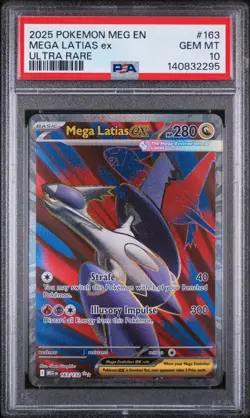 PSA 10 GEM Mint Mega Latias ex 163/132 Ultra Rare Full Art - Pokemon ME01 MEG - Image 1