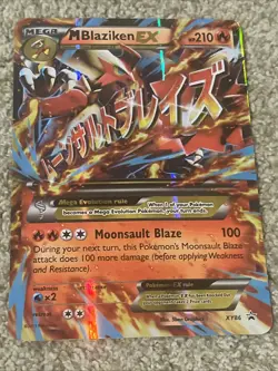Mega M Blaziken EX Jumbo Holo Black Star Promo XY86 Pokemon Tcg 2015 LP - Image 1