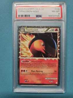 Pokemon TCG Typhlosion Prime Holo - HG&SS 2010 110/123 - PSA 8 - Image 1