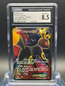 CGC 8.5 NM/MINT+ 💫 - Umbreon EX (Full Art) 119/124 Fates Collide Holo - Image 1