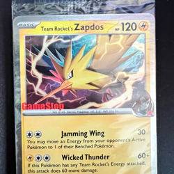 (SEALED) Team Rocket's Zapdos 070/182 Pokemon Destined Rivals GameStop Promo NM - Image 2
