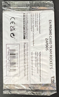 (SEALED) Team Rocket's Zapdos 070/182 Pokemon Destined Rivals GameStop Promo NM - Image 3