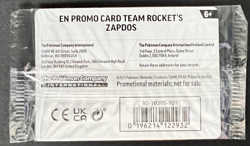 (SEALED) Team Rocket's Zapdos 070/182 Pokemon Destined Rivals GameStop Promo NM - Image 4