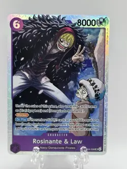 Rosinante & Law EB04-038 SR Foil The Azure Sea's Seven One Piece Card Game NM/M - Image 1
