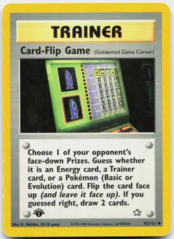 Card-Flip Game 92/111 Uncommon Neo Genesis Pokemon 1st Edition Moderately Played - Image 1
