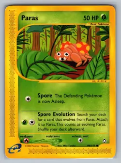 Paras Aquapolis #099/147 Common Pokemon Card - Image 1