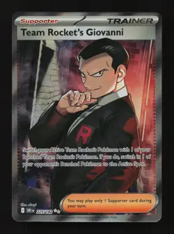 Team Rocket's Giovanni 225/182 Holo Ultra Rare Destined Rivals Pokemon Cards - Image 1
