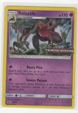 Pokemon Sun & Moon Black Star Promo SM73 Salazzle Prerelease - Image 1