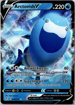 Pokemon Card - Arctovish V Evolving Skies 048/203 2021 V Rare Holo Near Mint - Image 1