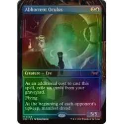 FOIL ABHORRENT OCULUS (BORDERLESS) Duskmourn: House Of Horror DSK Magic MTG CARD - Image 1