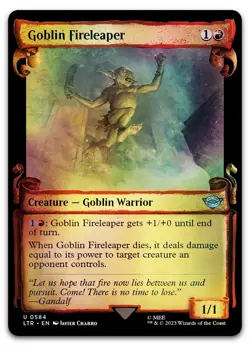 Goblin Fireleaper (Showcase Scrolls) #584 (Foil) LP Lord of the Rings Magic MTG - Image 1
