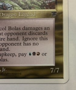 Nicol Bolas -NM - Magic the Gathering Chronicles (CHR) Rare 1995 Ed Beard Jr. - Image 3