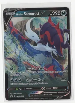 Pokemon Black Star Promo SWSH239 Hisuian Samurott V - Image 1