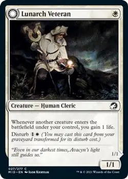 NM - Lunarch Veteran [MID - 27] Innistrad: Midnight Hunt - Image 1