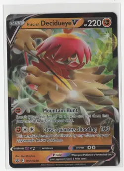 Pokemon Black Star Promo SWSH238 Hisuian Decidueye V - Image 1