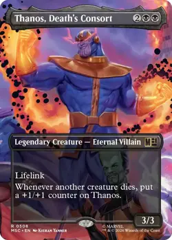 Thanos, Death's Consort (Borderless) - 508 - NM Foil Commander: Marvel Super ... - Image 1