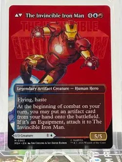 Marvel Super Heroes - MTG - Tony Stark Borderless 0363 - Legendary Creature - Image 2