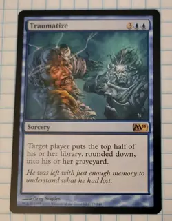 Traumatize #77 Magic 2011 M11 Magic MTG Blue Sorcery - Image 1