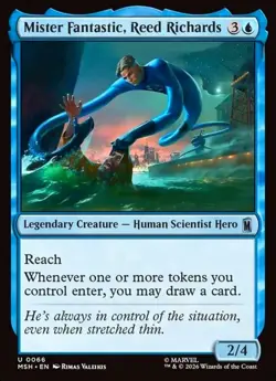 X 1 Mister Fantastic, Reed Richards NM-M MSH 066 MTG Magic The Gathering - Image 1