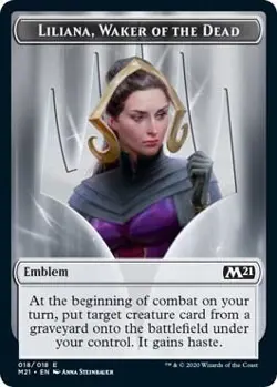 Emblem - Liliana, Waker of the Dead T Core Set 2021 18 NM - Image 1
