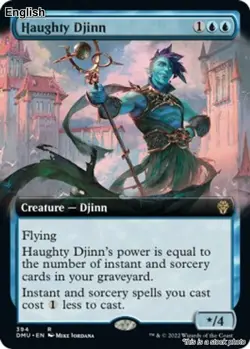 MTG Haughty Djinn (Extended Art) [DMU - 394] LP - Image 1