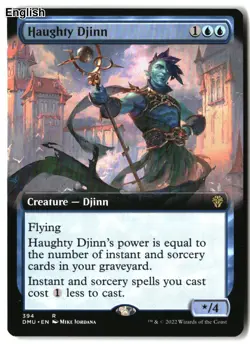 MTG Haughty Djinn (Extended Art) [DMU - 394] LP - Image 2