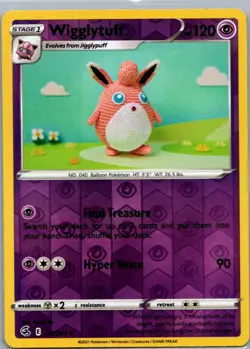 Wigglytuff 111/264 Uncommon Fusion Strike Pokemon Reverse Holo Near Mint - Image 1