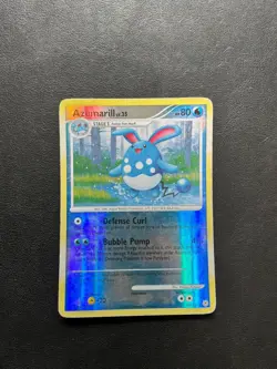 Azumarill - 18/130 Reverse Holo Pokemon DIAMOND & PEARL Rare - HEAVILY PLAYED - Image 1