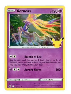 Xerneas 012/025 Holo Rare Holo Celebrations Pokemon TCG NM - Image 1