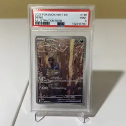 2025 POKEMON WHT EN-WHITE FLARE ILLUSTRATION RARE #146 DEINO PSA 9 - Image 1