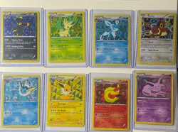 Pokemon Full Eeveelution Set Black & White Promo BW87 - BW94 Holo LP - Image 1