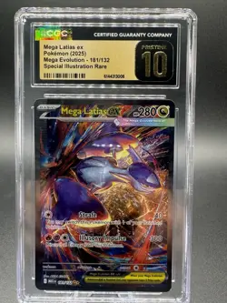 Pokemon Mega Evolution Mega Latias Ex 181/132 SIR CGC Pristine 10 - Image 1
