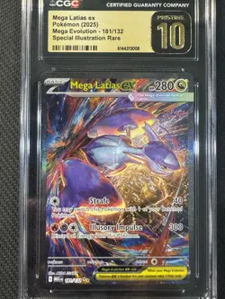 Pokemon Mega Evolution Mega Latias Ex 181/132 SIR CGC Pristine 10 - Image 3