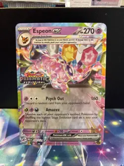 Pokemon TCG Espeon ex Holo Promo - Prismatic Evolutions Stamped 034/131 NM - Image 1
