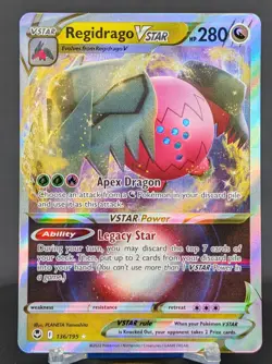 Pokemon Regidrago VSTAR #136/195 English Silver Tempest Ultra Rare - Image 1