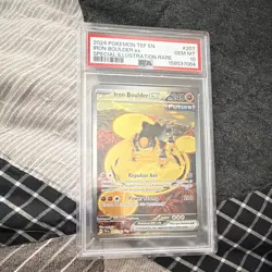 Pokemon Iron Boulder ex 207/162 Temporal Forces SIR Holo PSA 10 EN 2024 - Image 1