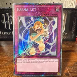 Yu-Gi-Oh! Konami Karma Cut RA04-EN128 Secret Foil 1st EN Trap - Image 1