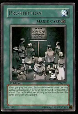 Prohibition PSV-039 Rare Yu-Gi-Oh 1st Edition Moderately Played - Image 1