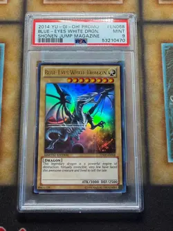 Yugioh PSA 9 MINT Blue-Eyes White Dragon JUMP-EN068 Ultra Rare Promo - Image 1