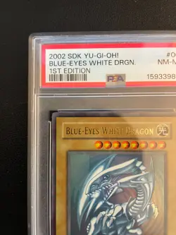 2002 Yu-Gi-Oh Kaiba 1st Edition Blue-Eyes White Dragon #SDK-001 PSA 8 - Image 2