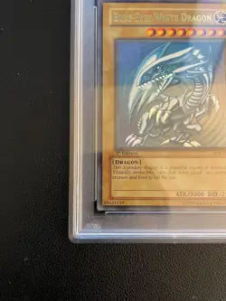 2002 Yu-Gi-Oh Kaiba 1st Edition Blue-Eyes White Dragon #SDK-001 PSA 8 - Image 4