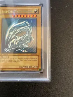 2002 Yu-Gi-Oh Kaiba 1st Edition Blue-Eyes White Dragon #SDK-001 PSA 8 - Image 5