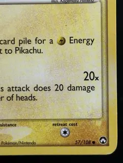 Pokemon TCG Pikachu 57/108 EX Power Keepers - Image 5