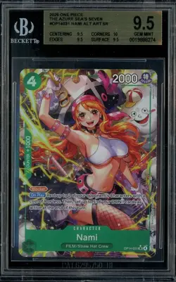 2026 One Piece Azure Sea's Seven OP14-031 NAMI Alt Art SR BGS 9.5 Gem Mint - Image 1