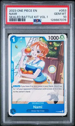 PSA 10 - NAMI #P-053 ONE PIECE PROMO SEALED BATTLE KIT VOL 1 #53 ENGLISH POP 33 - Image 1
