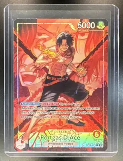 2026 One Piece The Time of Battle Portgas.D.Ace #OP16-001 Leader Alt Art Special - Image 1